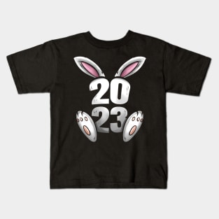 2023 With Rabbit Or Bunny Ears And Paws - Chinese New Year Kids T-Shirt